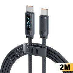 Кабель TOOCKI TX113C4 Type-C to Type-C 240W (2m) - Black