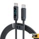 Кабель TOOCKI TX113C4 Type-C to Type-C 240W (2m) - Black. Фото 1 из 8