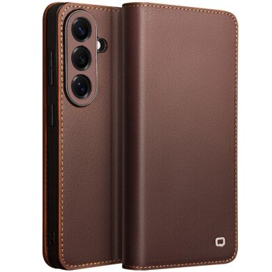 Шкіряний чохол QIALINO Wallet Case для Samsung Galaxy S26 Plus - Brown