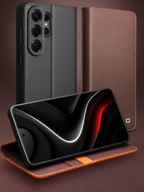 Шкіряний чохол QIALINO Wallet Case для Samsung Galaxy S26 Plus - Brown