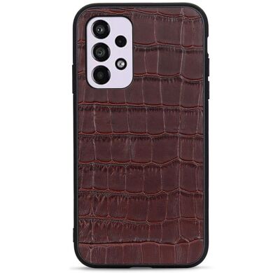 Кожаный чехол UniCase Croco Skin для Samsung Galaxy A33 (A336) - Brown