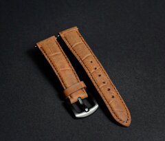 Кожаный ремешок LIMITED Croco Strap для часов с шириной крепления 22 мм - Crazy Whisky
