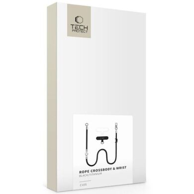 Набор ремешков Tech-Protect C10S Rope Crossbody - Black / Titanium