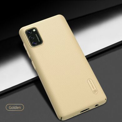 Пластиковый чехол NILLKIN Frosted Shield для Samsung Galaxy A41 (A415) - Gold