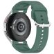 Ремешок Deexe Silicone Band для Samsung Galaxy Watch 4 / 4 Classic / 5 / 5 Pro / 6 / 6 Classic / 7 / FE - Dark Green. Фото 1 из 8