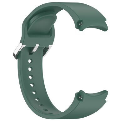 Ремешок Deexe Silicone Band для Samsung Galaxy Watch 4 / 4 Classic / 5 / 5 Pro / 6 / 6 Classic / 7 / FE - Dark Green