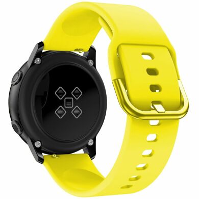 Ремешок Deexe Soft Silicone для часов с шириной крепления 22мм - Yellow