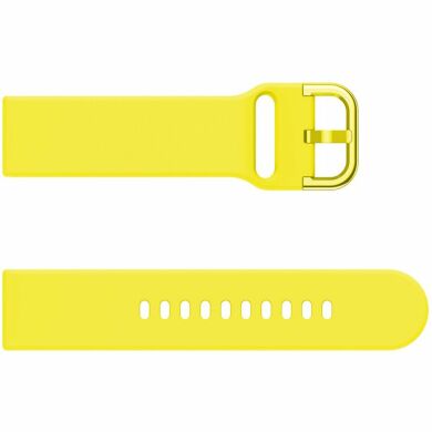 Ремешок Deexe Soft Silicone для часов с шириной крепления 22мм - Yellow
