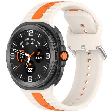 Ремешок Reframe Vertical Strip для Samsung Galaxy Watch 8 (40/44mm) / 8 Classic / Ultra (2025) - Starlight / Orange