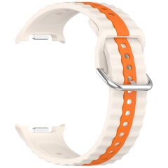 Ремешок Reframe Vertical Strip для Samsung Galaxy Watch 8 (40/44mm) / 8 Classic / Ultra (2025) - Starlight / Orange