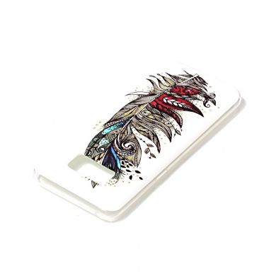 Силиконовый чехол Deexe LumiCase для Samsung Galaxy S8 Plus (G955) - Feather Pattern