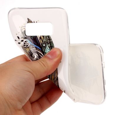 Силиконовый чехол Deexe LumiCase для Samsung Galaxy S8 Plus (G955) - Feather Pattern
