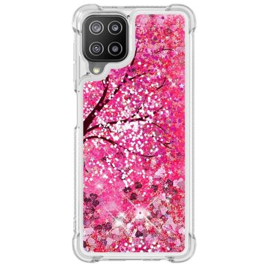 Силиконовый (TPU) чехол Deexe Fashion Glitter для Samsung Galaxy A22 (A225) / M22 (M225) - Cherry Blossom