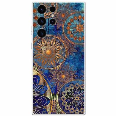 Силиконовый (TPU) чехол Deexe Life Style для Samsung Galaxy S23 Ultra (S918) - Golden Flower