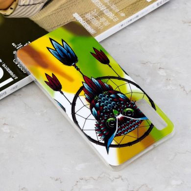 Силиконовый (TPU) чехол Deexe LumiCase для Samsung Galaxy A7 2018 (A750) - Owl Dream Catcher