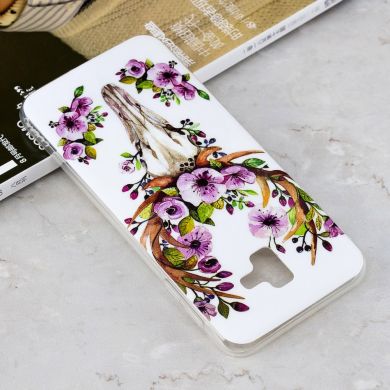 Силіконовий (TPU) чохол Deexe LumiCase для Samsung Galaxy J6+ (J610) - Flowered Elk