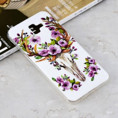 Силіконовий (TPU) чохол Deexe LumiCase для Samsung Galaxy J6+ (J610) - Flowered Elk