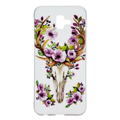 Силіконовий (TPU) чохол Deexe LumiCase для Samsung Galaxy J6+ (J610) - Flowered Elk