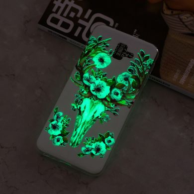 Силіконовий (TPU) чохол Deexe LumiCase для Samsung Galaxy J6+ (J610) - Flowered Elk