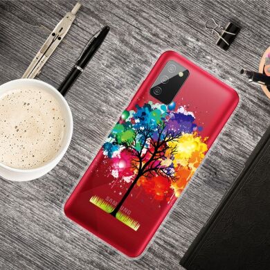 Силиконовый (TPU) чехол Deexe Pretty Glossy для Samsung Galaxy A02s (A025) - Colorful Tree