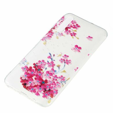 Силіконовий (TPU) чохол Deexe Pretty Glossy для Samsung Galaxy A70 (A705) - Pink Flower