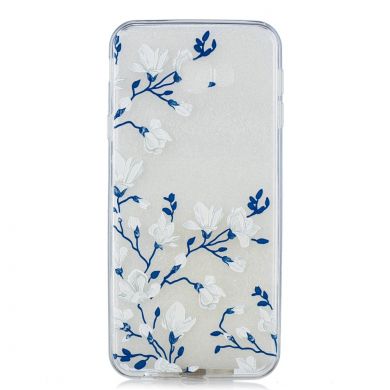Силиконовый (TPU) чехол Deexe Pretty Glossy для Samsung Galaxy J4+ (J415) - White Flower
