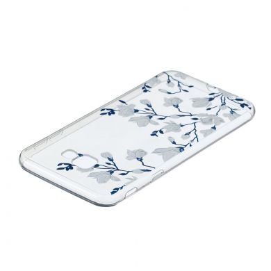 Силиконовый (TPU) чехол Deexe Pretty Glossy для Samsung Galaxy J4+ (J415) - White Flower