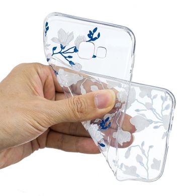 Силіконовий (TPU) чохол Deexe Pretty Glossy для Samsung Galaxy J4+ (J415) - White Flower