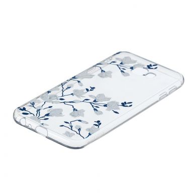 Силіконовий (TPU) чохол Deexe Pretty Glossy для Samsung Galaxy J4+ (J415) - White Flower