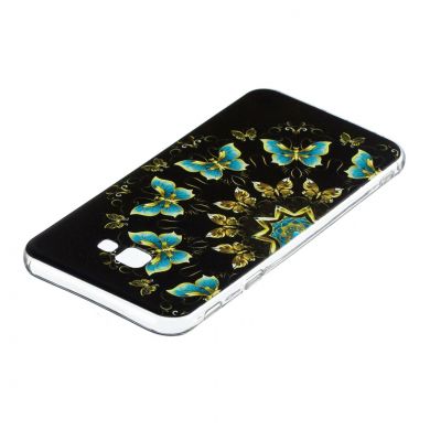Силиконовый (TPU) чехол Deexe Pretty Glossy для Samsung Galaxy J4+ (J415) - Colorized Butterfly