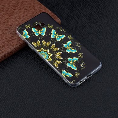Силиконовый (TPU) чехол Deexe Pretty Glossy для Samsung Galaxy J4+ (J415) - Colorized Butterfly
