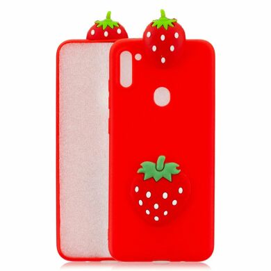 Силіконовий (TPU) чохол UniCase 3D Pattern для Samsung Galaxy A11 (A115) - Strawberry
