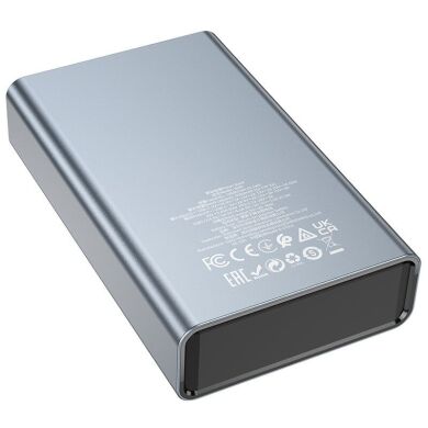 Зовнішній акумулятор BOROFONE BJ40 65W (15000mAh) - Metal gray