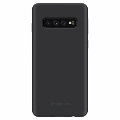 Захисна накладка Spigen (SGP) Silicone Fit для Samsung Galaxy S10 (G973) - Black