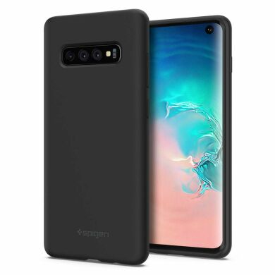 Захисна накладка Spigen (SGP) Silicone Fit для Samsung Galaxy S10 (G973) - Black