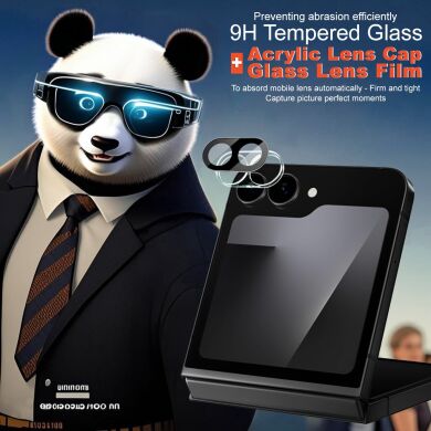 Защитное стекло на камеру IMAK Black Glass Lens для Samsung Galaxy Flip 7 FE - Black