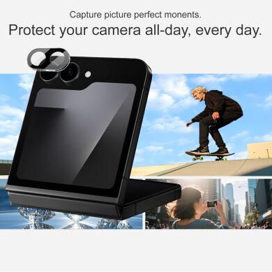 Защитное стекло на камеру IMAK Black Glass Lens для Samsung Galaxy Flip 7 FE - Black