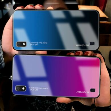 Захисний чохол Deexe Gradient Color для Samsung Galaxy A10 (A105) - Blue / Black