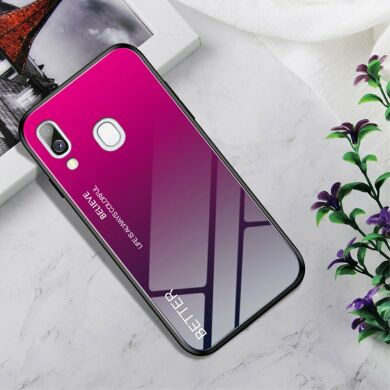 Захисний чохол Deexe Gradient Pattern для Samsung Galaxy A40 (А405) - Rose Red