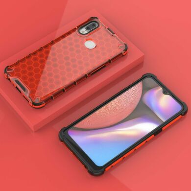 Защитный чехол Deexe Honeycomb Series для Samsung Galaxy A10s (A107) - Red