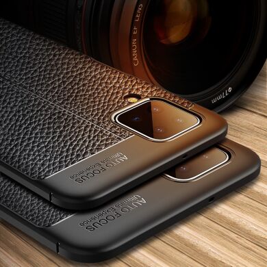Защитный чехол Deexe Leather Cover для Samsung Galaxy A12 (A125) / A12 Nacho (A127) / M12 (M127) - Black