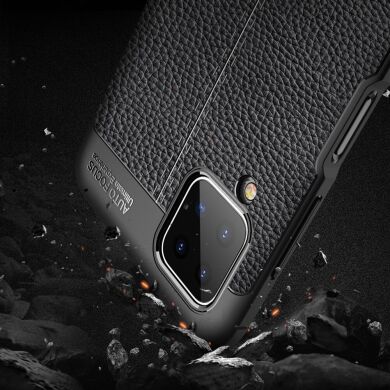 Защитный чехол Deexe Leather Cover для Samsung Galaxy A12 (A125) / A12 Nacho (A127) / M12 (M127) - Black