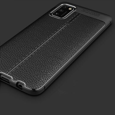 Защитный чехол Deexe Leather Cover для Samsung Galaxy A41 (A415) - Red
