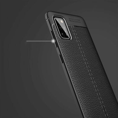 Захисний чохол Deexe Leather Cover для Samsung Galaxy A41 (A415) - Dark Blue