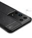 Захисний чохол Deexe Leather Cover для Samsung Galaxy S21 Ultra - Black