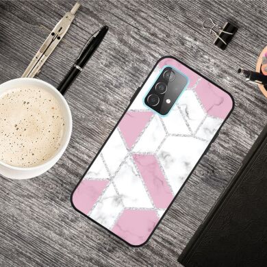 Защитный чехол Deexe Marble Series для Samsung Galaxy A52 (A525) / A52s (A528) - White / Pink