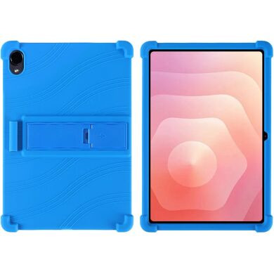 Защитный чехол Deexe Silicone Kickstand для Samsung Galaxy Tab S12 Plus - Dark Blue