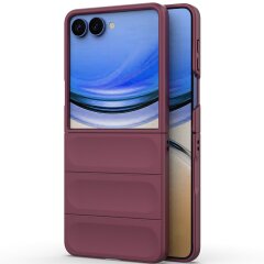 Защитный чехол Deexe Terra Case для Samsung Galaxy Flip 8 - Wine Red