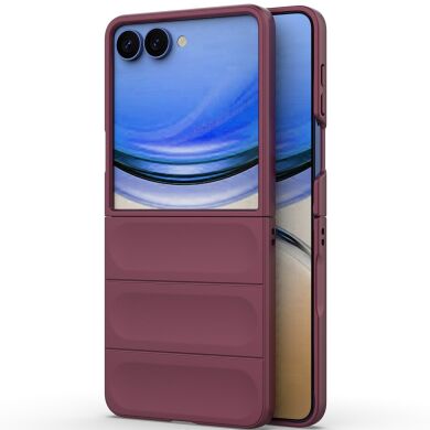 Защитный чехол Deexe Terra Case для Samsung Galaxy Flip 8 - Wine Red