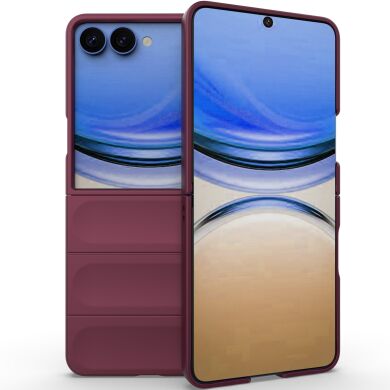 Защитный чехол Deexe Terra Case для Samsung Galaxy Flip 8 - Wine Red